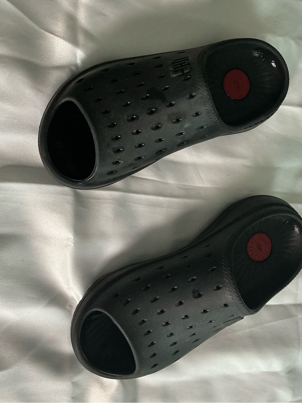UGG Black Men’s Slip-On Clog with Red Accent